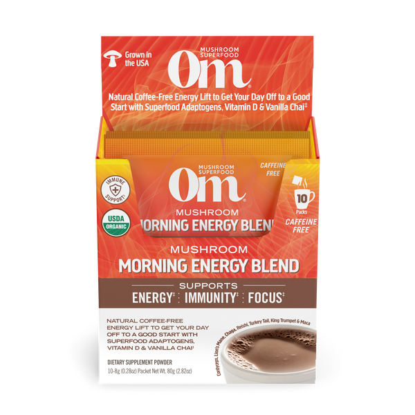 OM Mushroom Morning Energy Blend Beauty, Health, and Wellness One Lavi