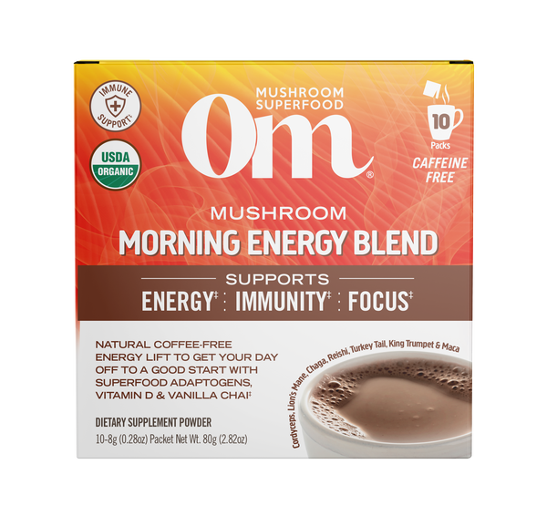 OM Mushroom Morning Energy Blend Beauty, Health, and Wellness One Lavi