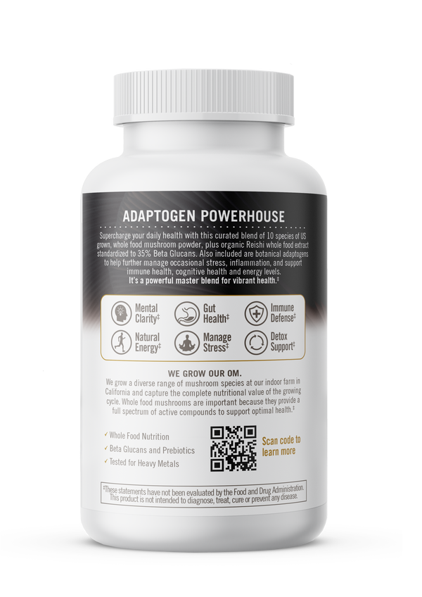 OM Mushroom Master Blend Mushroom Capsules Beauty, Health, and