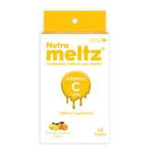 Load image into Gallery viewer, Nutrameltz Vitamin C + Zinc | Boosts Immune System & Help fight off Infections | 60 Tablets