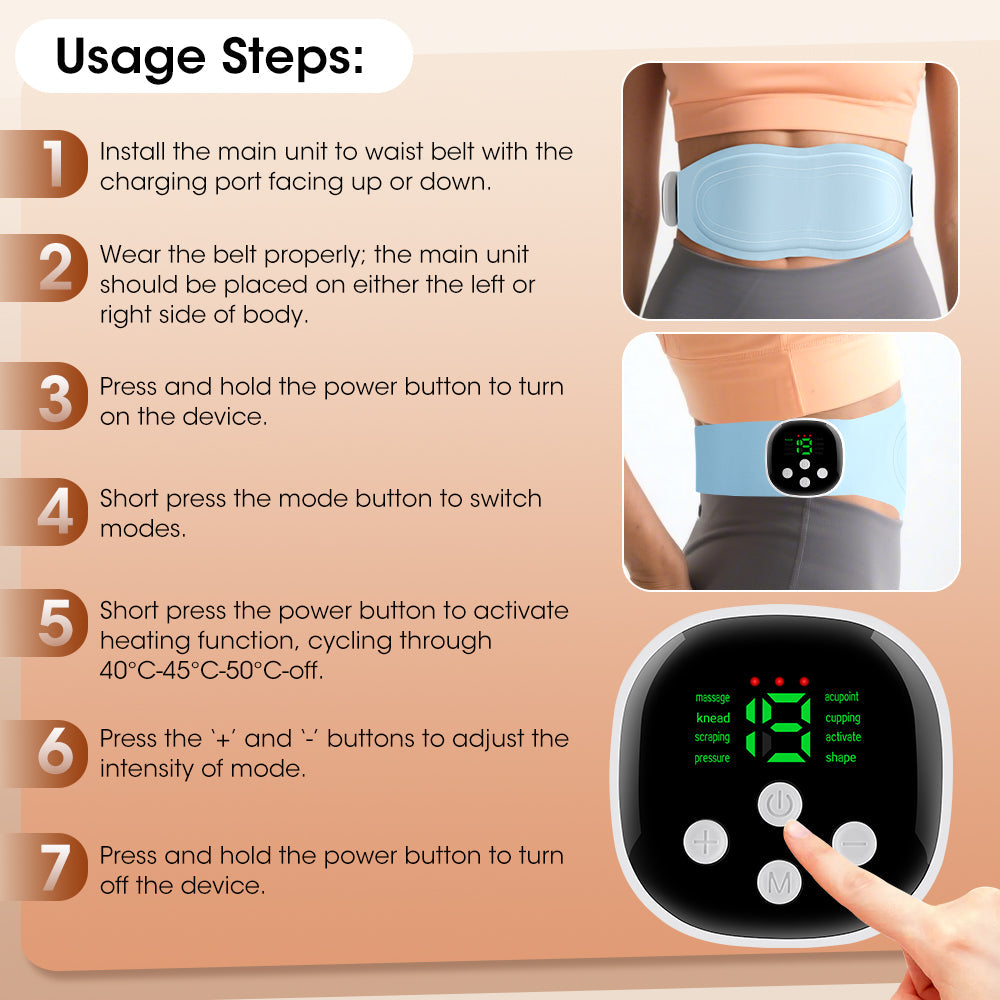 Nushape - EMS Pulse Belt for Waist and Abs training