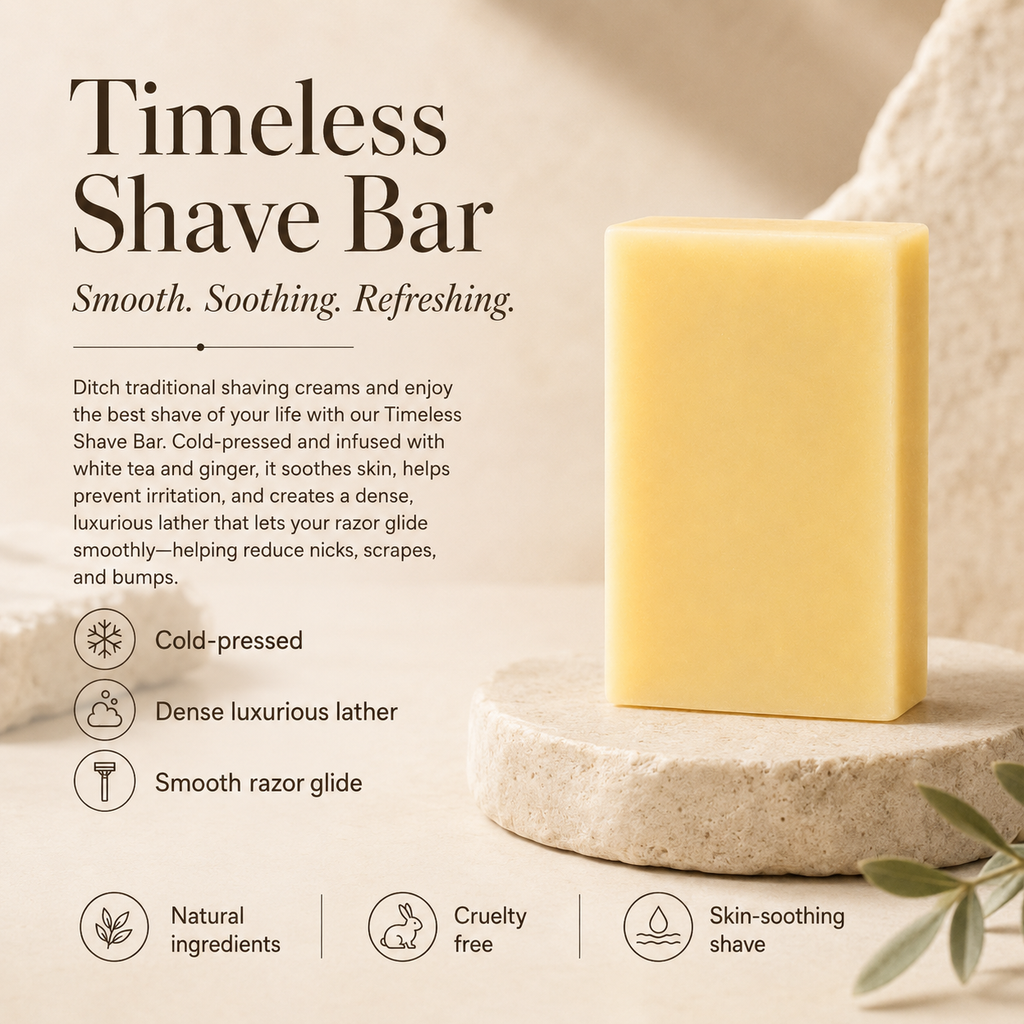 Timeless Organics - White Tea + Ginger Shave Bar