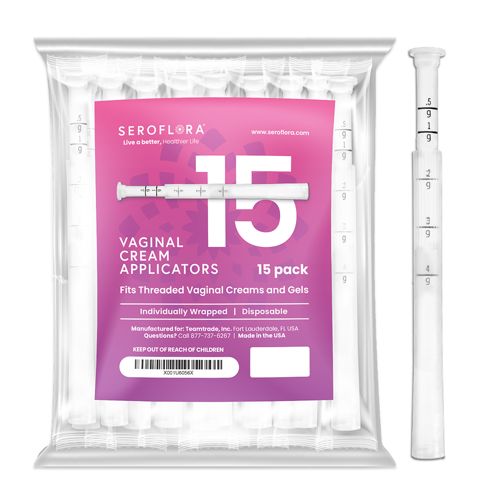 Seroflora Disposable Vaginal Cream Applicators  for Premarin, Estace & many others (15ct)