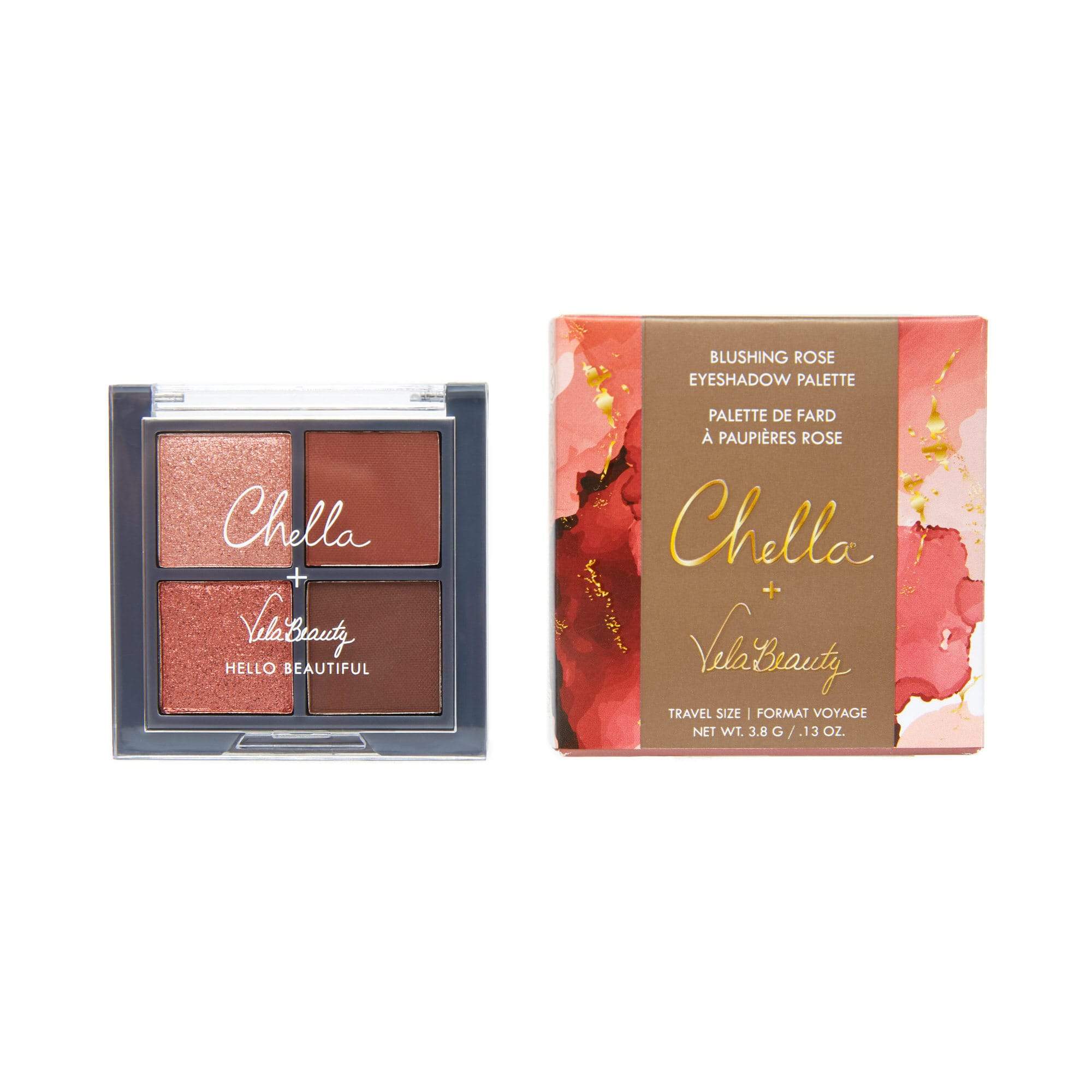 Chella - mini chella + velabeauty blushing rose eyeshadow palette