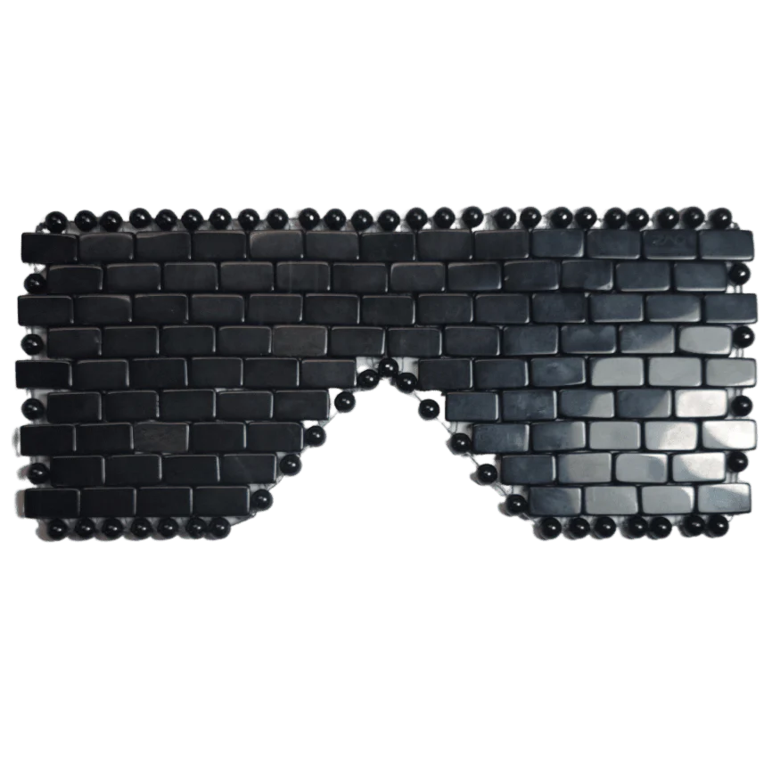 Obsidian Gemstone Eye Mask - Handmade