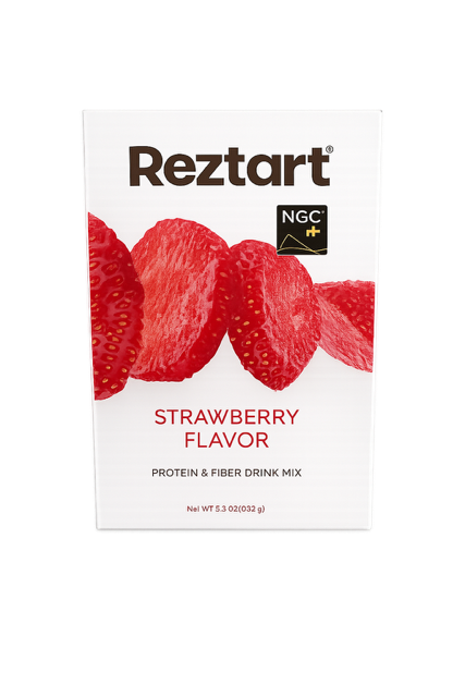 Reztart - Protein and Fiber-Rich Powder Shake with NGC®, Strawberry Flavor