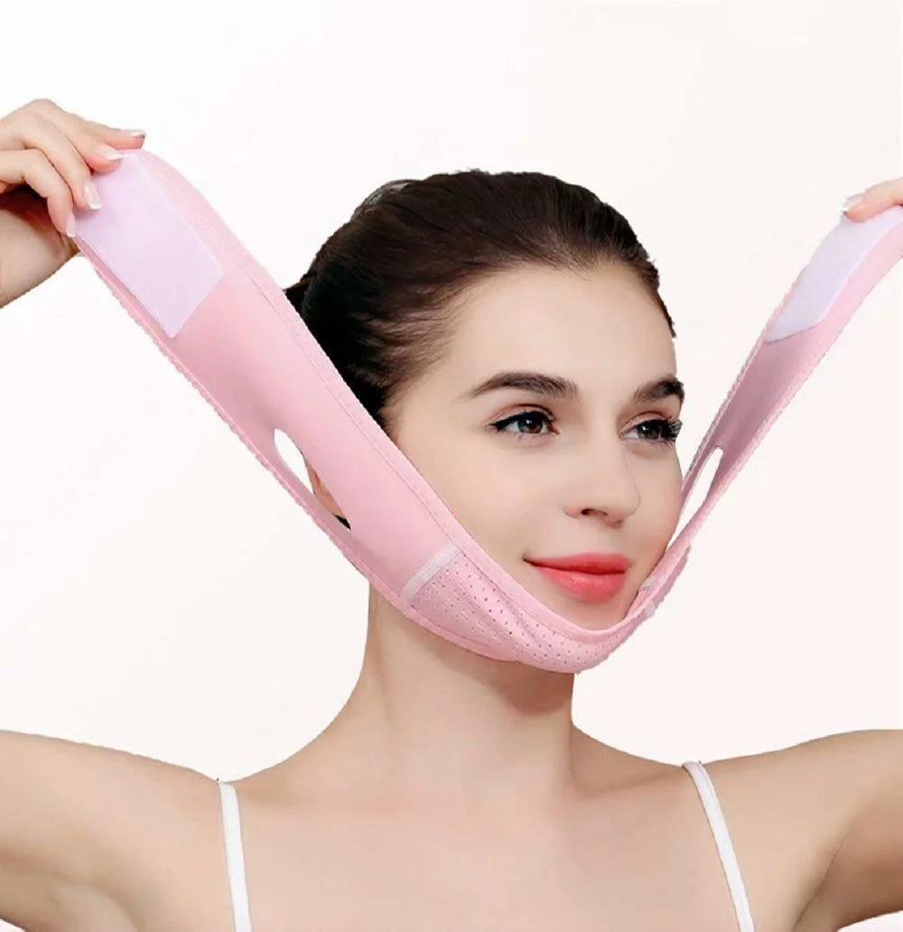 Reusable V Line Mask,V Shaped Face Mask for Sagging,Refined Jawline Support Strap,Adjustable Facial Slimming Strap,Chin up & Face Lifting Belt