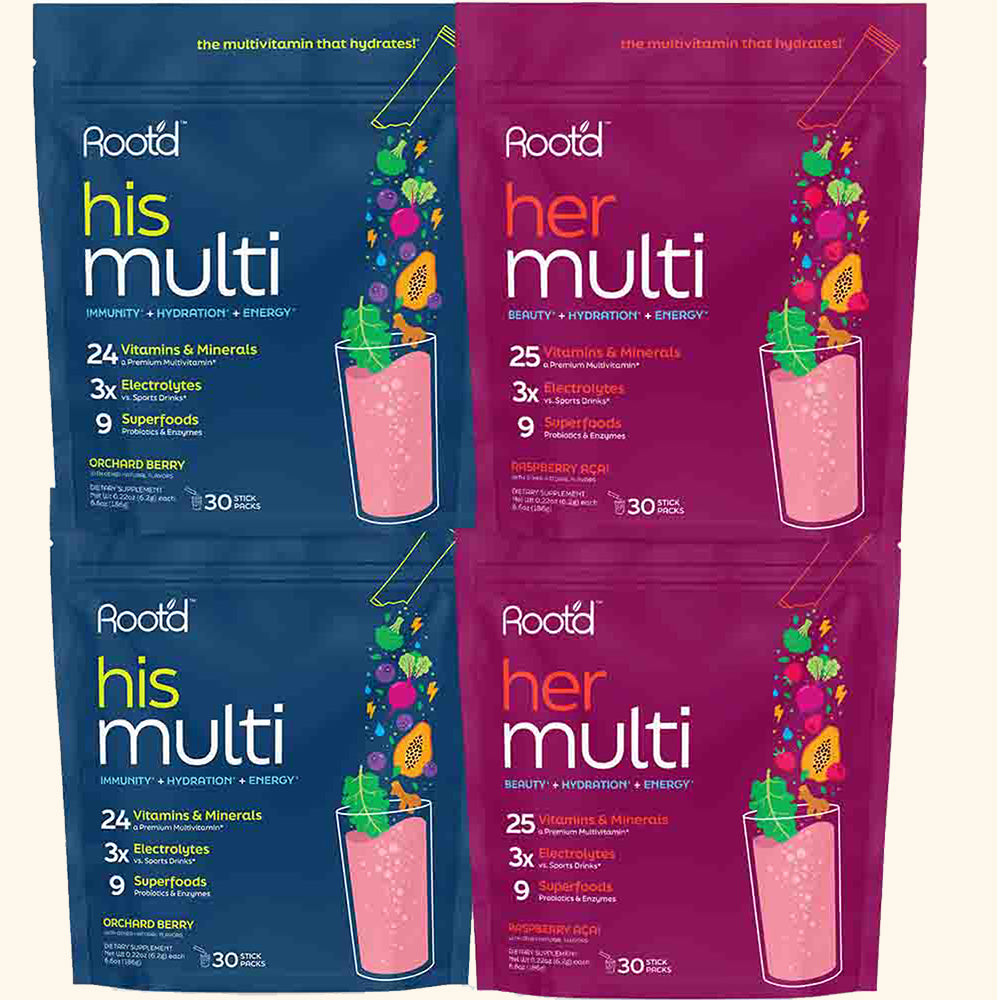 Root'd Couples’ Wellness Pack - The Hydrating Multivitamin - For Her & Him