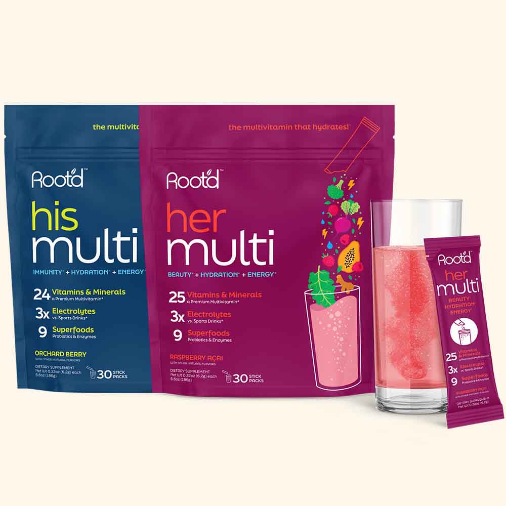 Root'd Couples’ Wellness Pack - The Hydrating Multivitamin - For Her & Him
