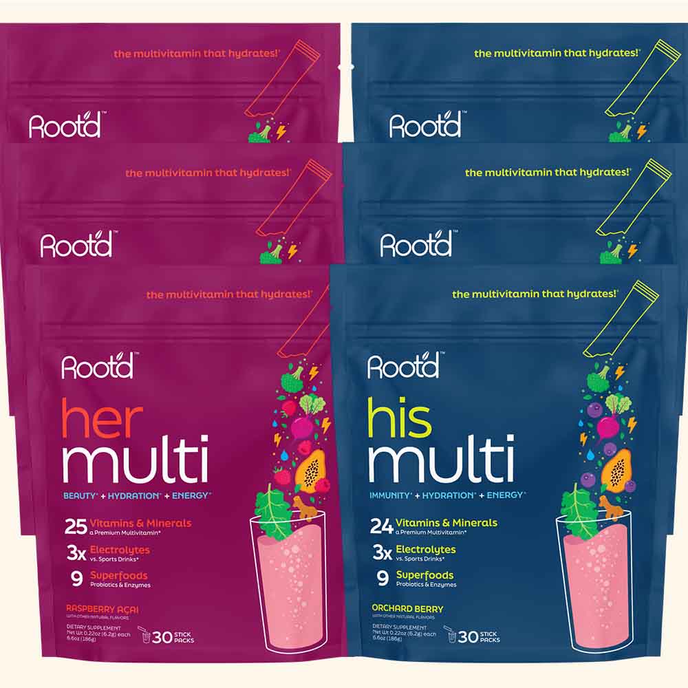 Root'd Couples’ Wellness Pack - The Hydrating Multivitamin - For Her & Him