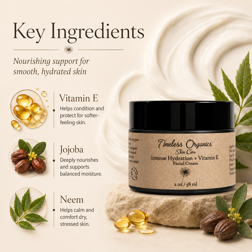 Timeless Organics - Intense Hydration + Vitamin E Facial Cream