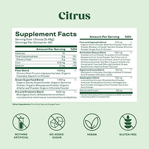 Bloom Organic Super Greens Powder Juice & Smoothie Mix