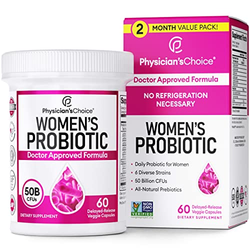 Physician's CHOICE Probiotics 60 Billion CFU - 10 Diverse Strains + Organic Prebiotic - Digestive & Gut Health - Supports Occasional Constipation, Diarrhea, Gas & Bloating - Probiotics For Women & Men