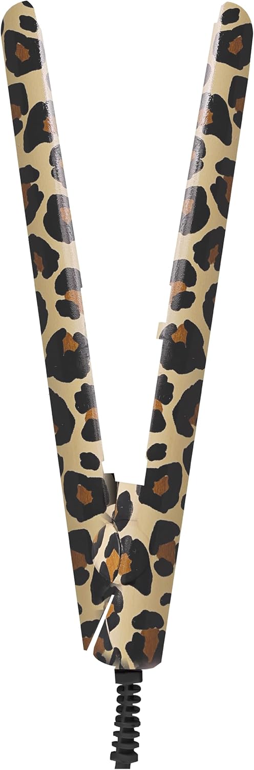 Hollywood Xpressions Mini Flat Iron Hair Straightener, Ceramic Heated Plates  (Leopard Print)