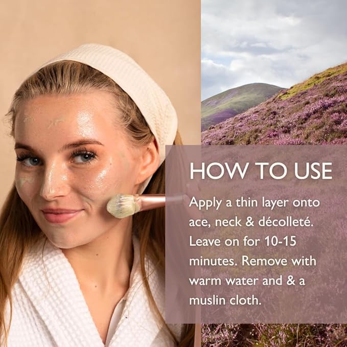 RHUG WILD BEAUTY  - Replenishing Mask with Rhug Honey | Hydrating Face Treatment | 50ml | Made in the UK