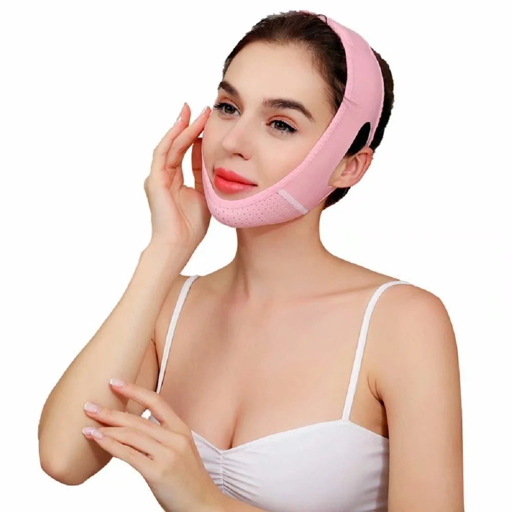 Reusable V Line Mask,V Shaped Face Mask for Sagging,Refined Jawline Support Strap,Adjustable Facial Slimming Strap,Chin up & Face Lifting Belt