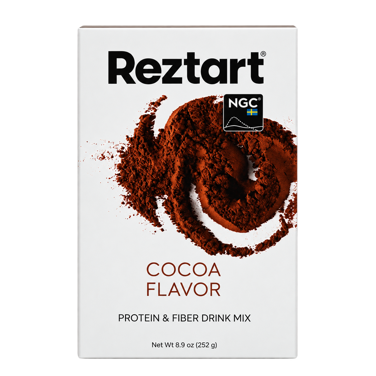 Reztart - Protein and fiber-rich powder shake with NGC®, with chocolate flavor