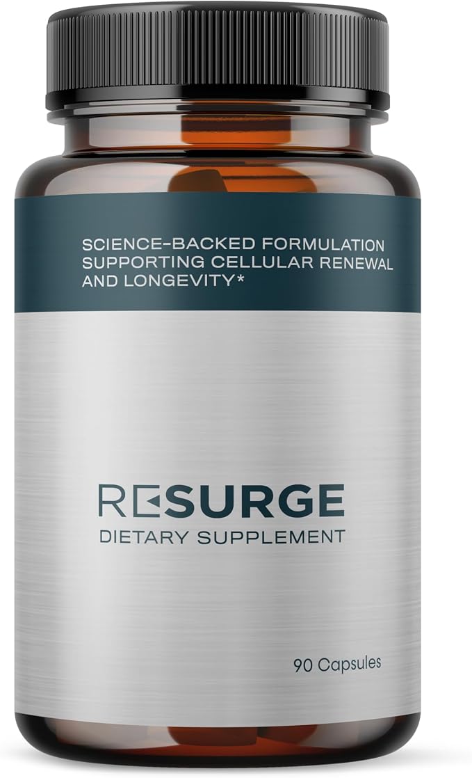 RESURGE Dietary Supplement, 90 Capsules, with Astragalus, Fisetin, Quercetin, Resveratrol, NMN, Hyaluronic Acid and CoQ10