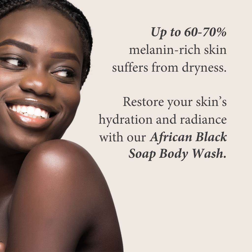Shearadiance African Black Soap Body Wash with Colloidal Oatmeal for Dry & Sensitive Skin