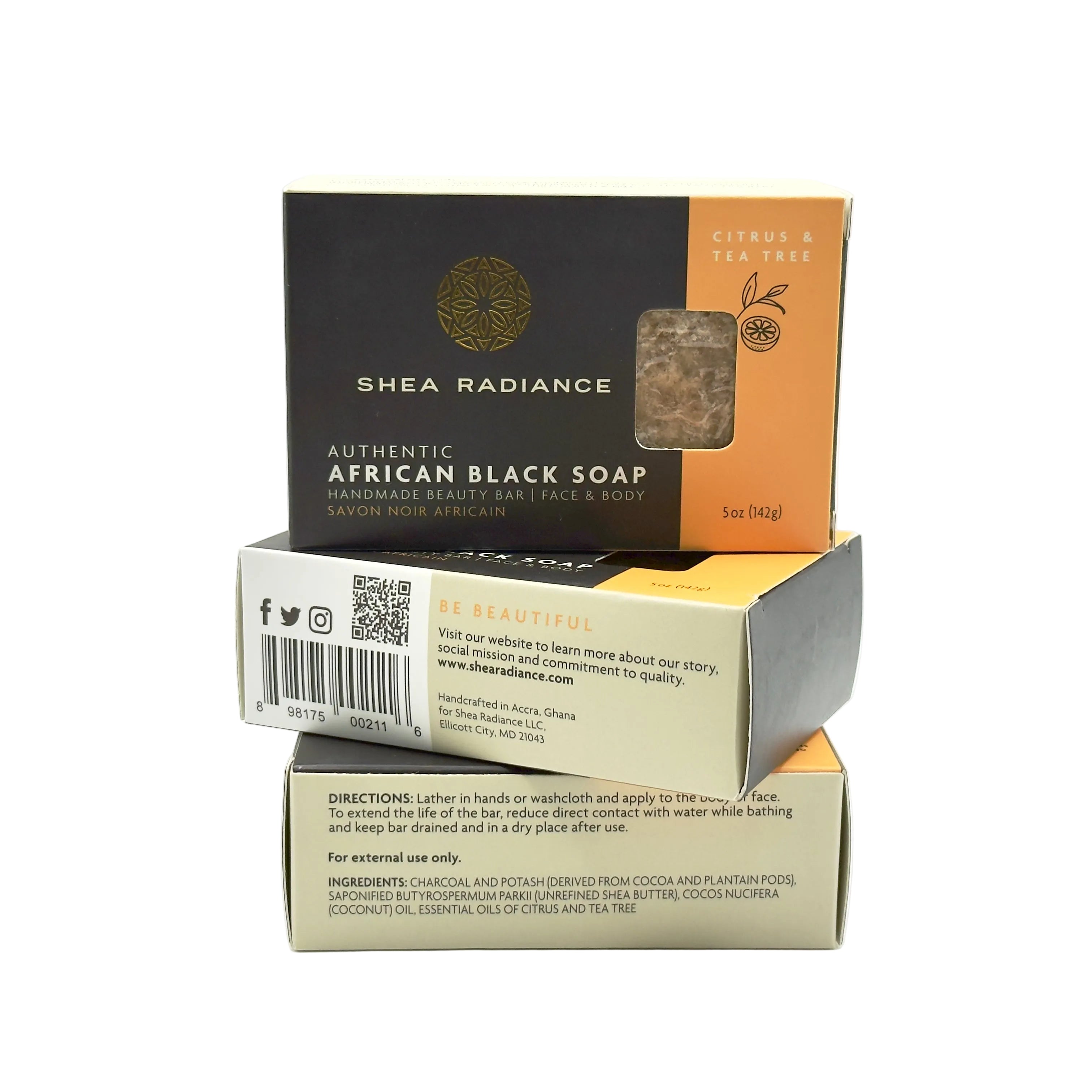 Shearadiance African Black Soap Bar