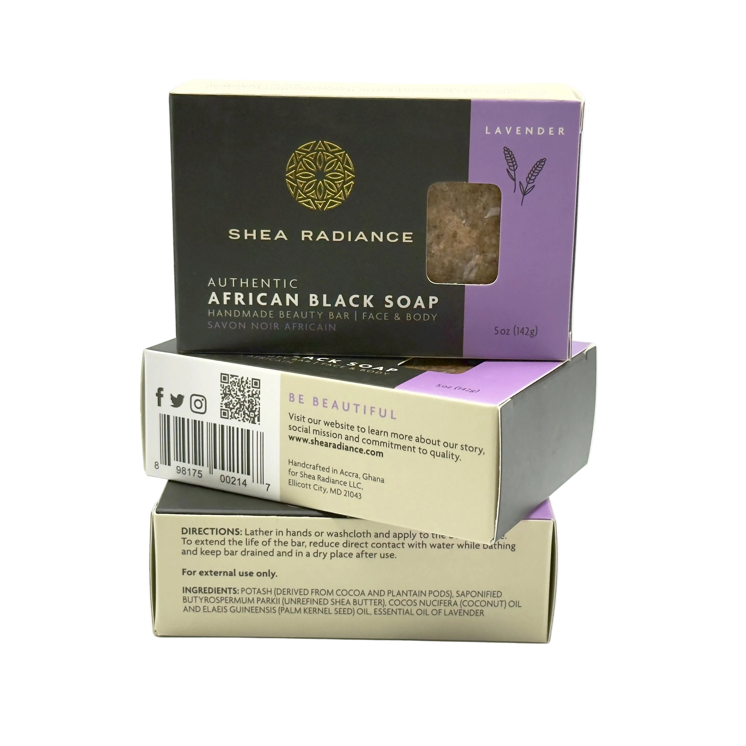 Shearadiance African Black Soap Bar