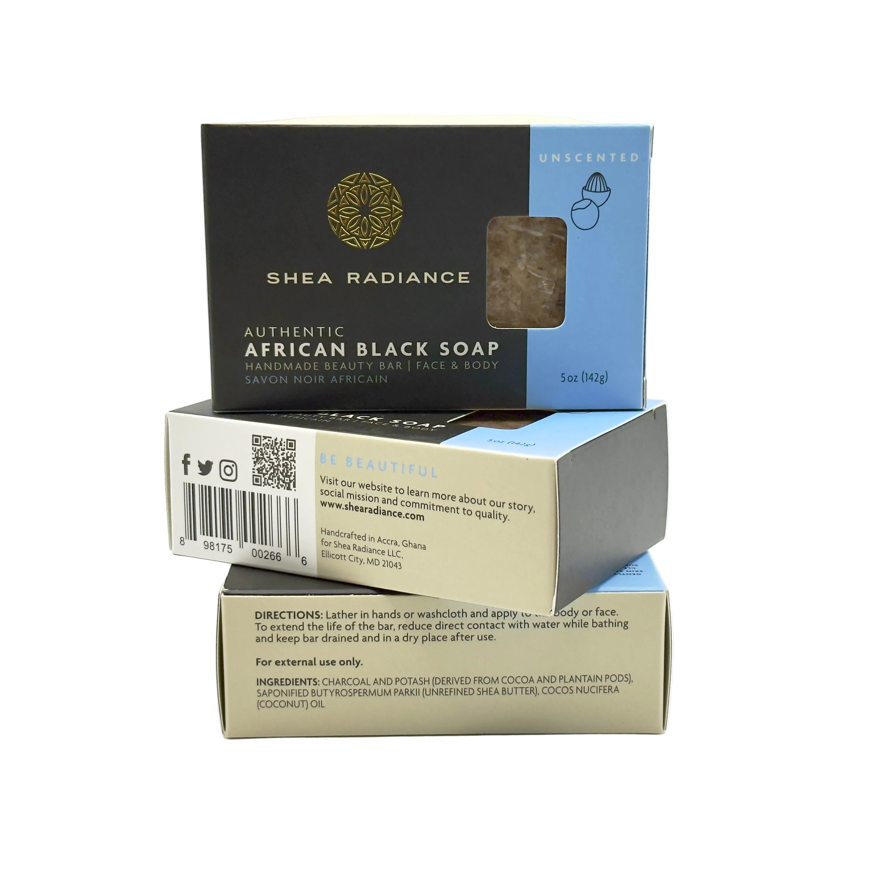 Shearadiance African Black Soap Bar