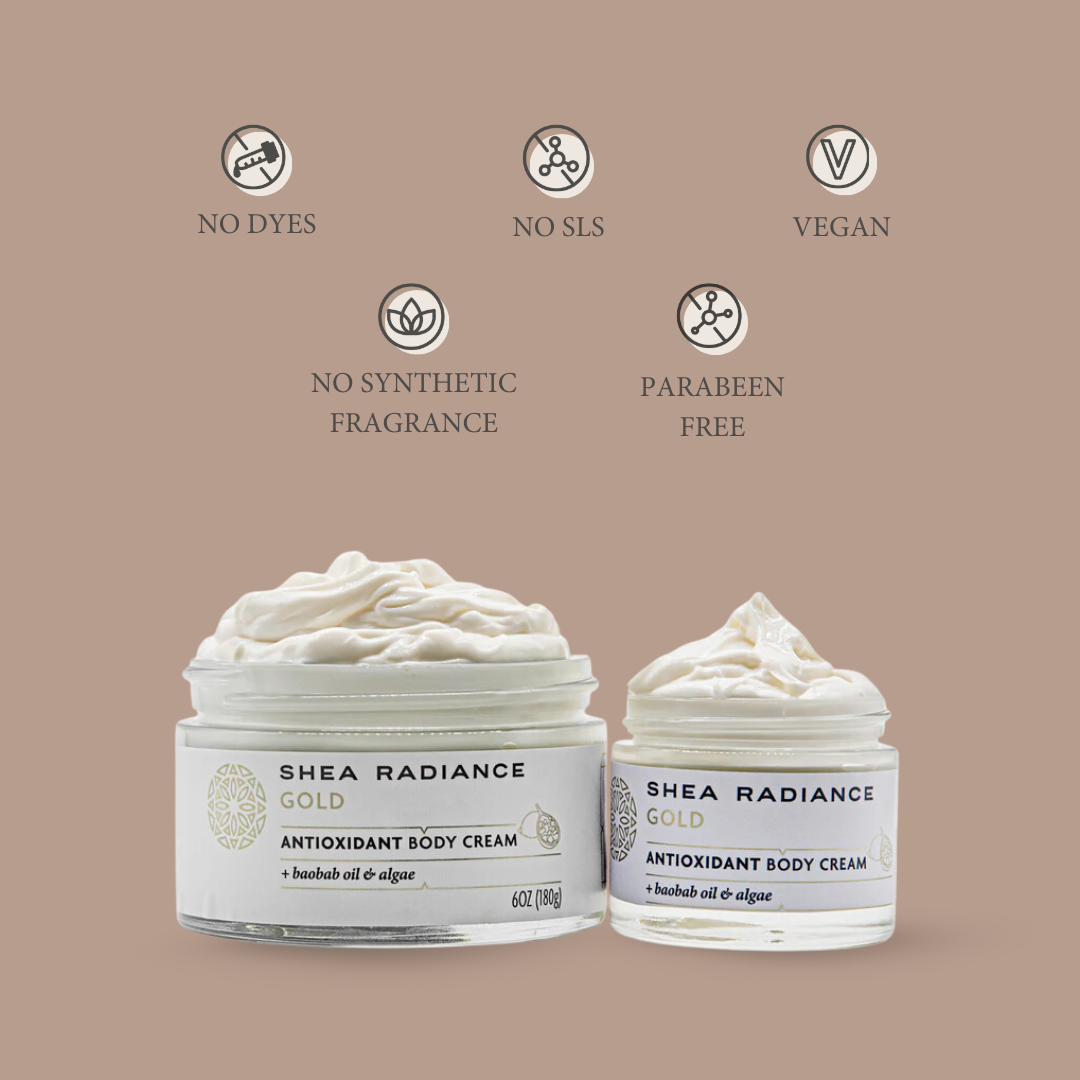 Shearadiance Antioxidant Body Cream for Dry & Sensitive Skin with Shea & Baobab Oil