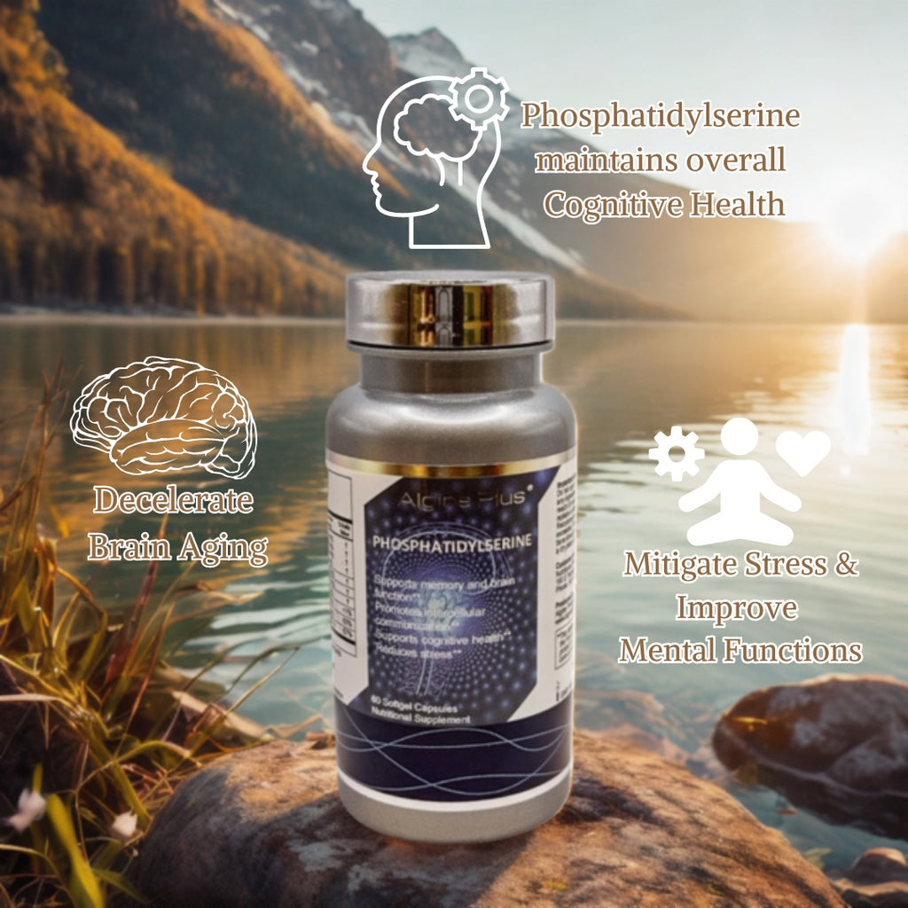 Algine Plus - Phosphatidylserine  Brain Booster Focus Supplement for Adults