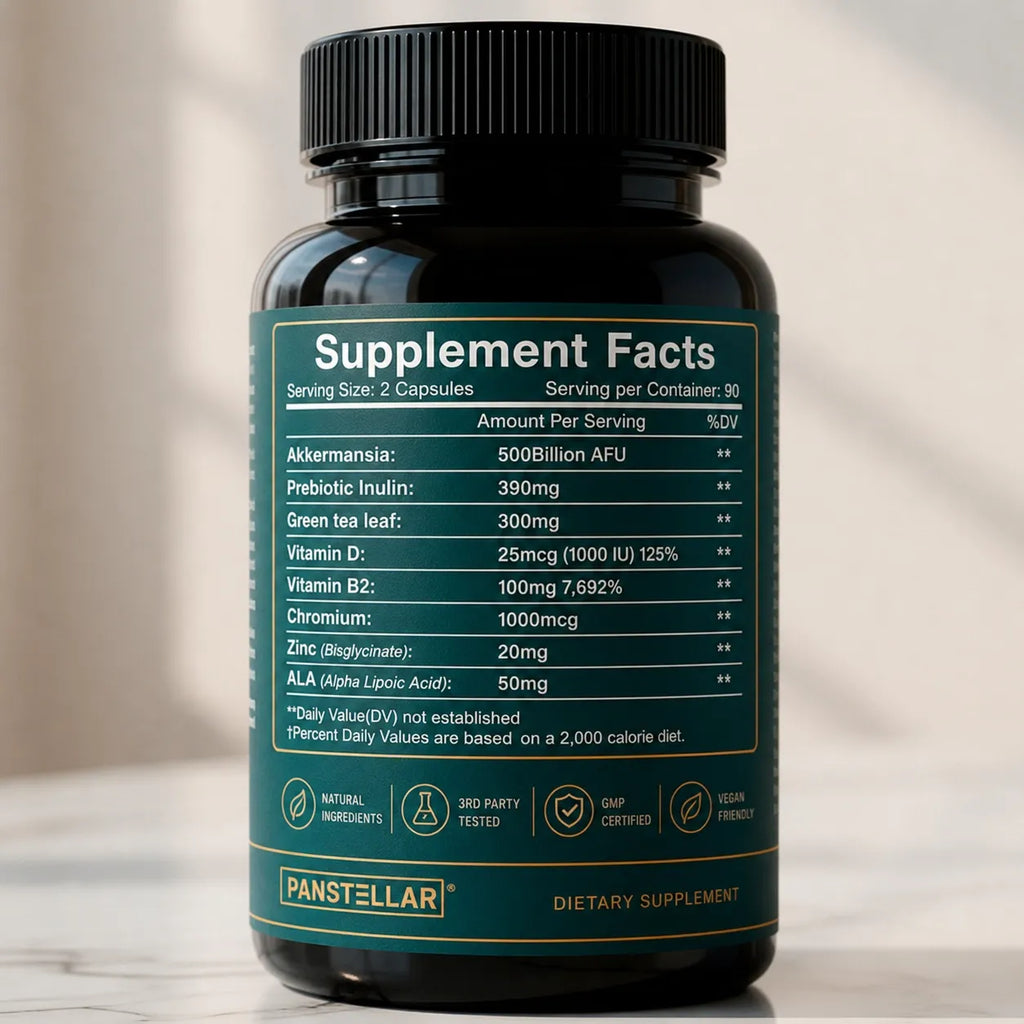 Panstellar - Akkermansia Muciniphila 500B AFU – 180 Capsules