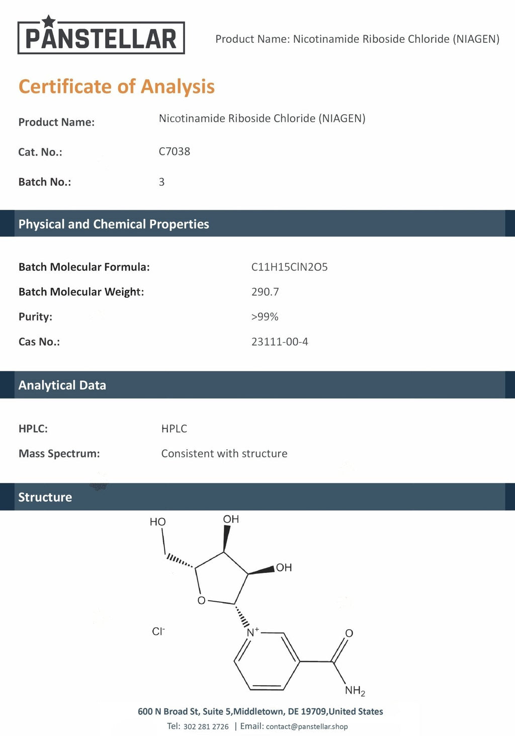 Panstellar - NAD+ Liposomal 2000mg