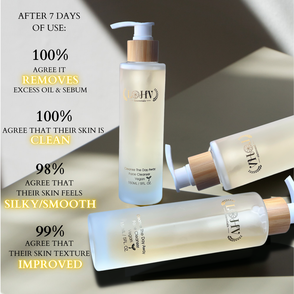 LOHV ESSENTIALS - PREMIUM 100% Vegan Hydrating Facial Cleanser, Moisturizing Face Wash For All Skin Types, Hyaluronic Acid + Ginger Water + Lactic acid + Glycolic acid, Fragrance Free & Paraben Free, Non-Drying Oil Control Face Wash.