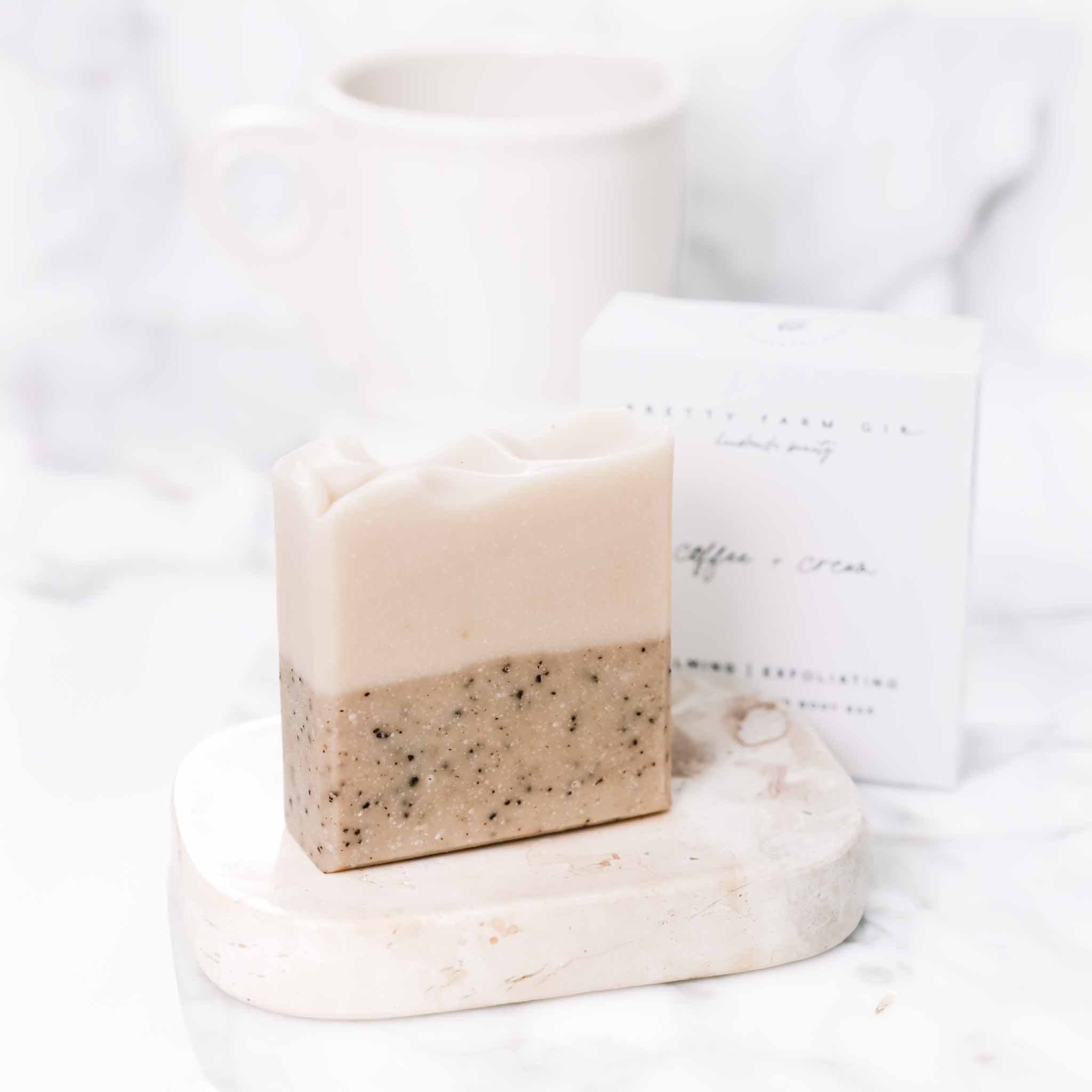 Pretty Farm Girl - Coffee + Cream Handmade Tallow and Goat Milk Soap Bar
