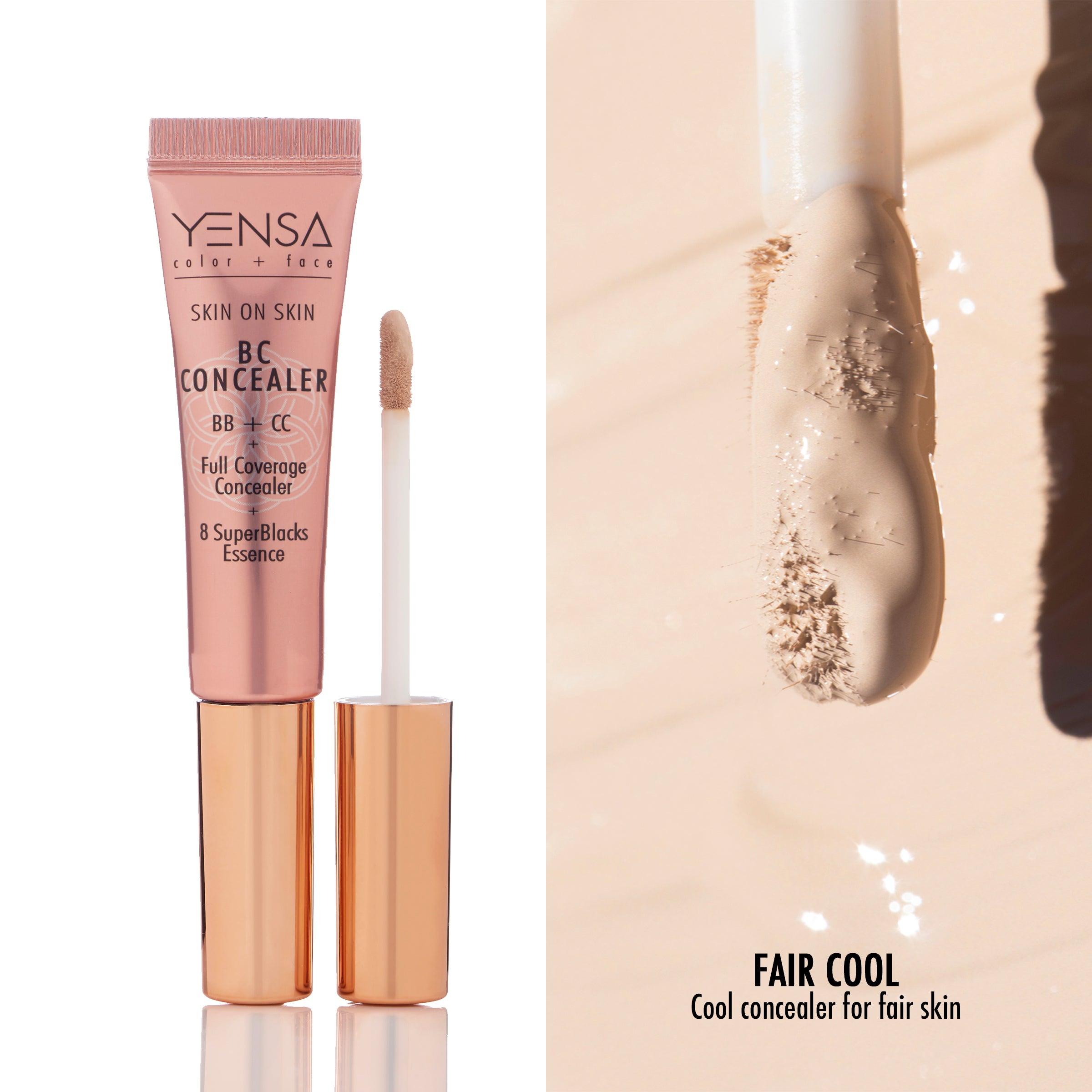 YENSA Skin On Skin BB + CC Full Coverage Hyaluronic Serum Concealer