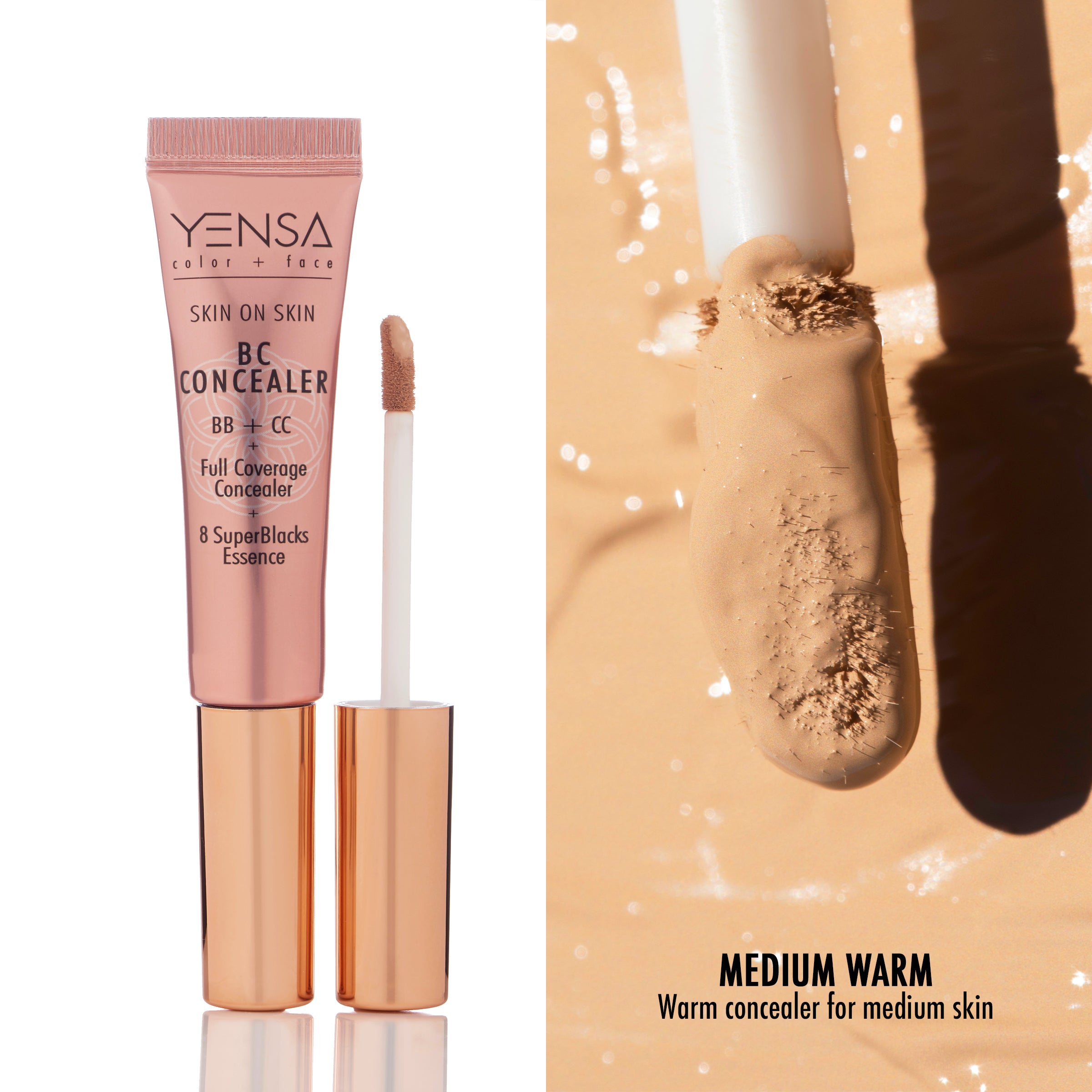 YENSA Skin On Skin BB + CC Full Coverage Hyaluronic Serum Concealer