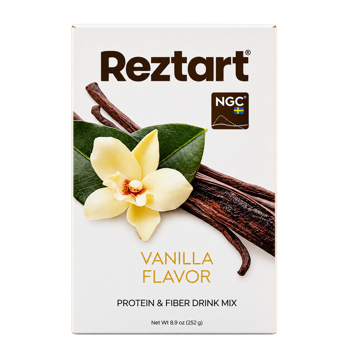 Reztart - Protein and Fiber-Rich Powder Shake with NGC®, Vanilla Flavor