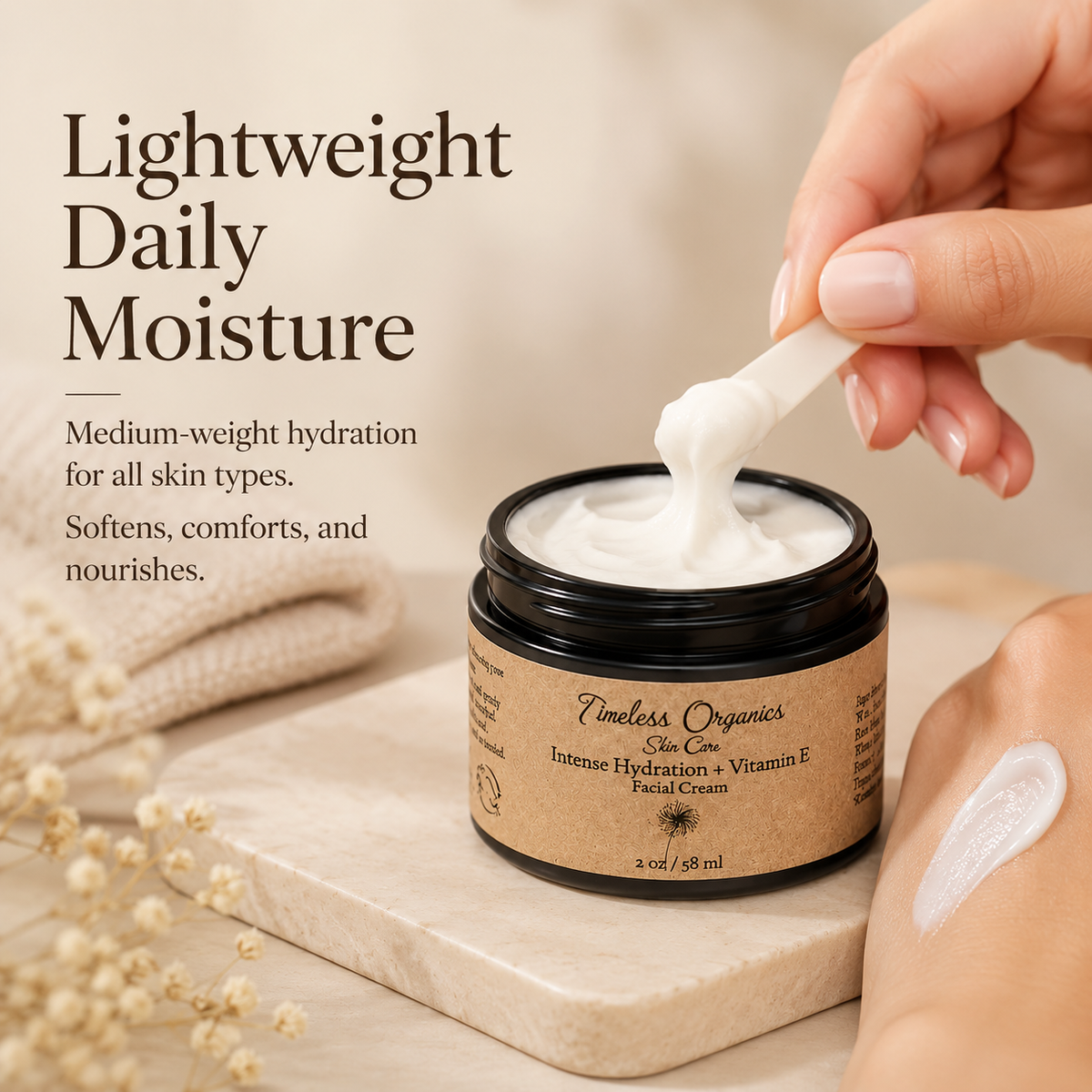 Timeless Organics - Intense Hydration + Vitamin E Facial Cream