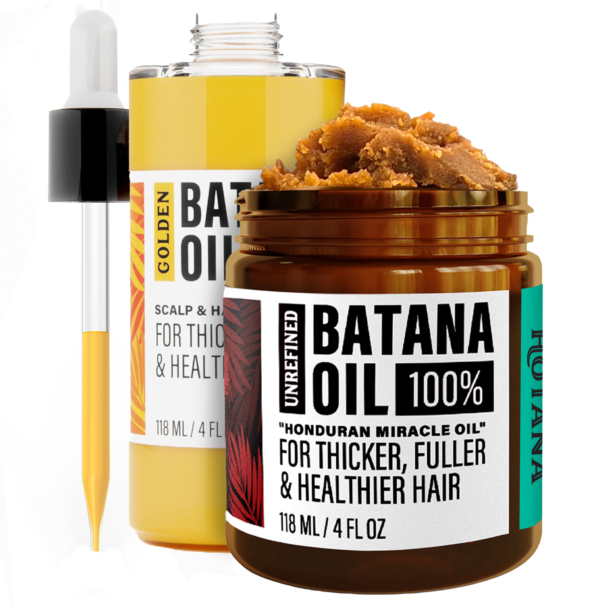 Hotana Unrefined & Golden Batana Oil Duo