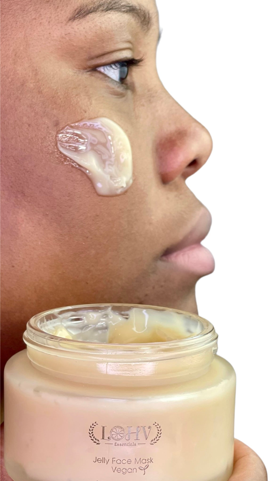 LOHV ESSENTIALS - PREMIUM 100% VEGAN Rejuvenating JELLY FACE MASK With Retinol + Turmeric + Aloe Vera + Lactic acid + Rosemary Leaf