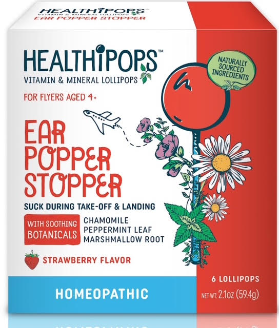 Healthipops Ear Popper Stopper (6 Pack) - Strawberry