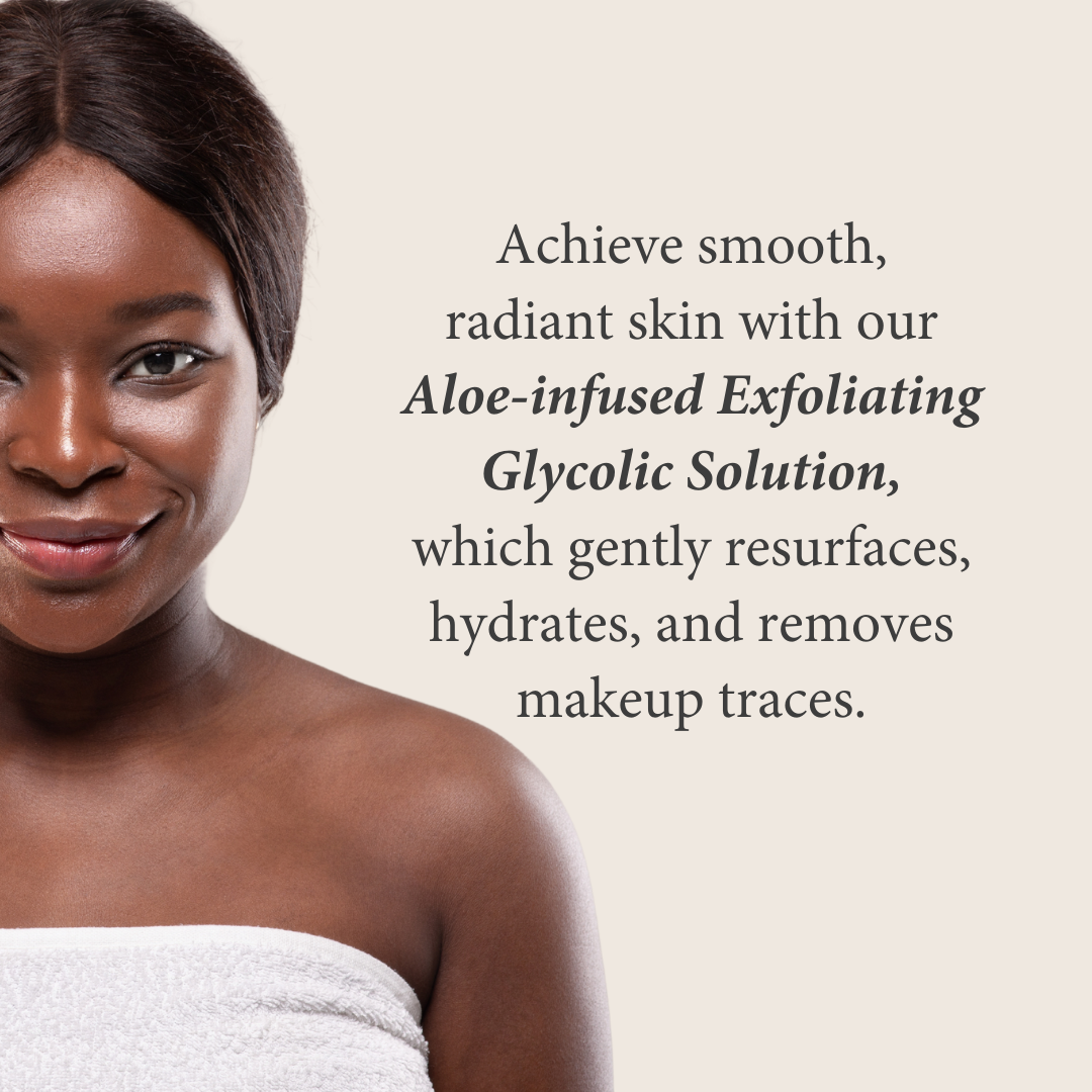 Shearadiance Gentle Exfoliating Glycolic Solution 8% with Aloe for Smoother, Brighter Skin