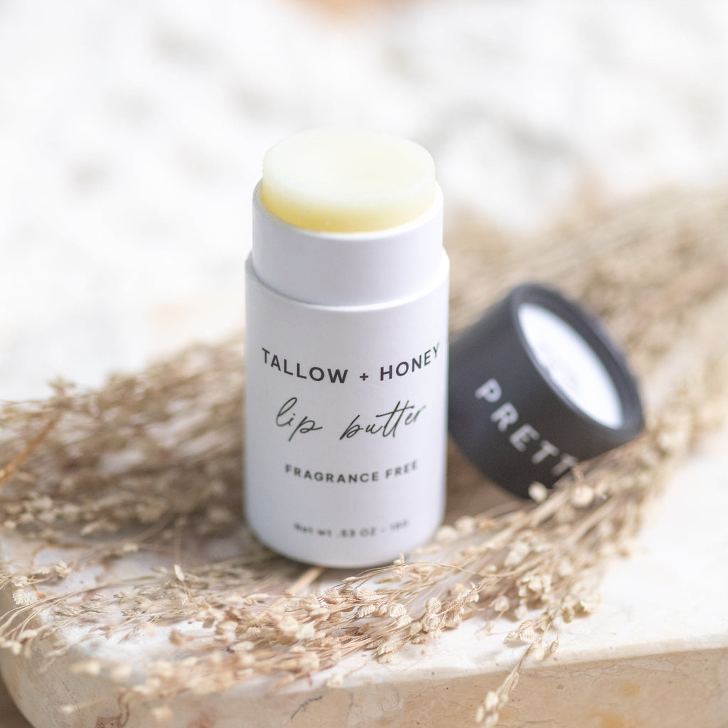 Pretty Farm Girl - Fragrance Free Tallow + Honey Lip Butter in Eco-Friendly Travel Tubes
