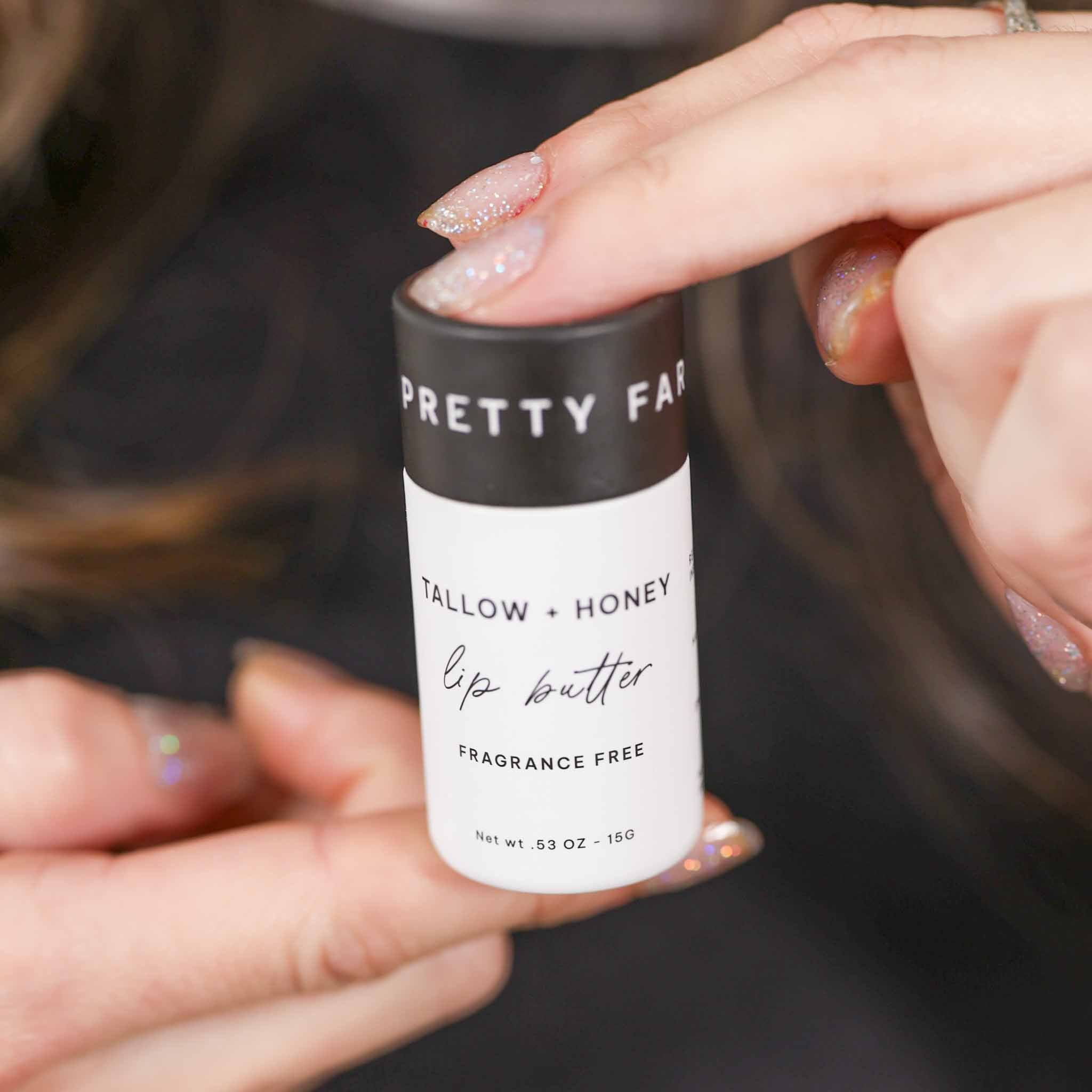 Pretty Farm Girl - Fragrance Free Tallow + Honey Lip Butter in Eco-Friendly Travel Tubes
