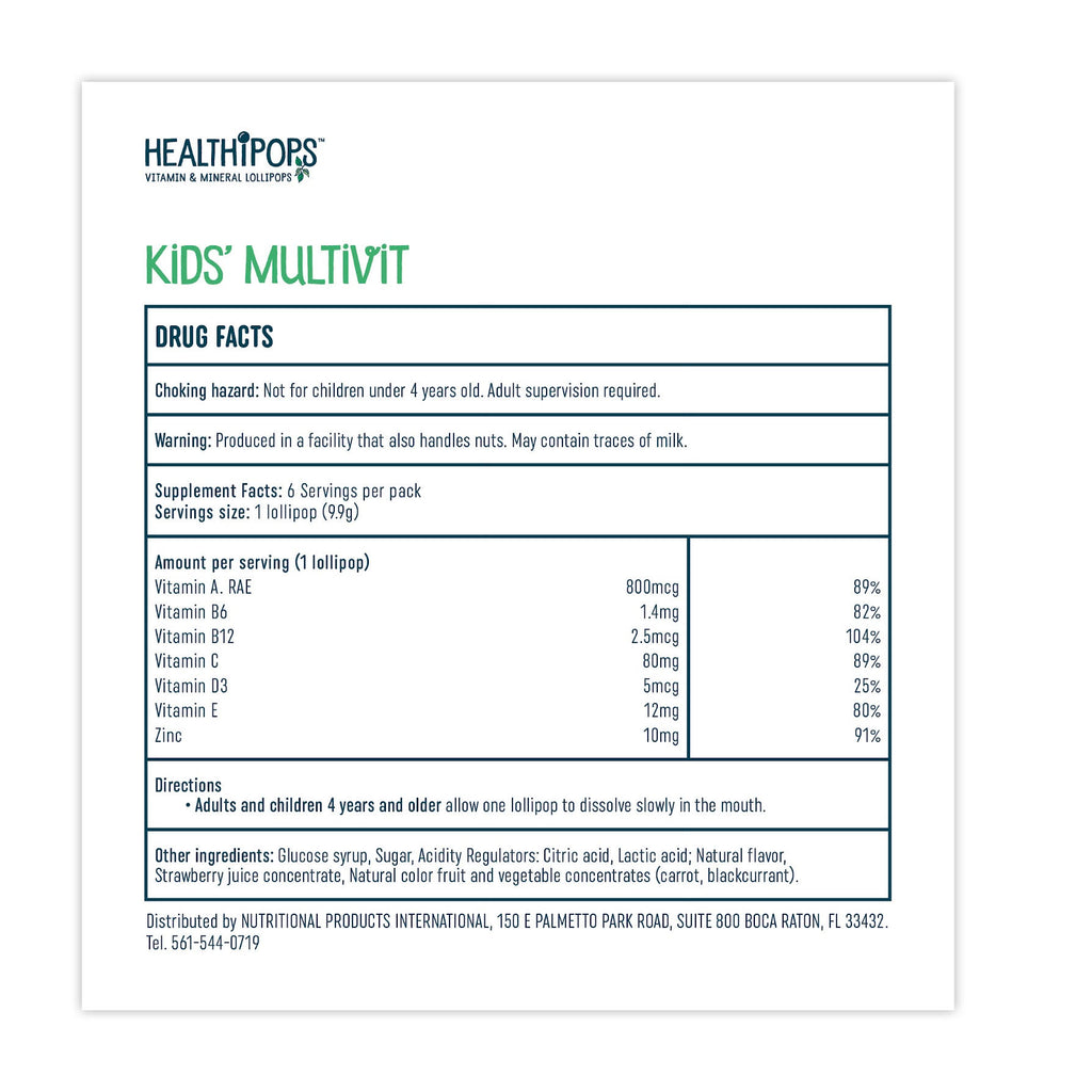 Healthipops Kids Multivitamin Lollipops