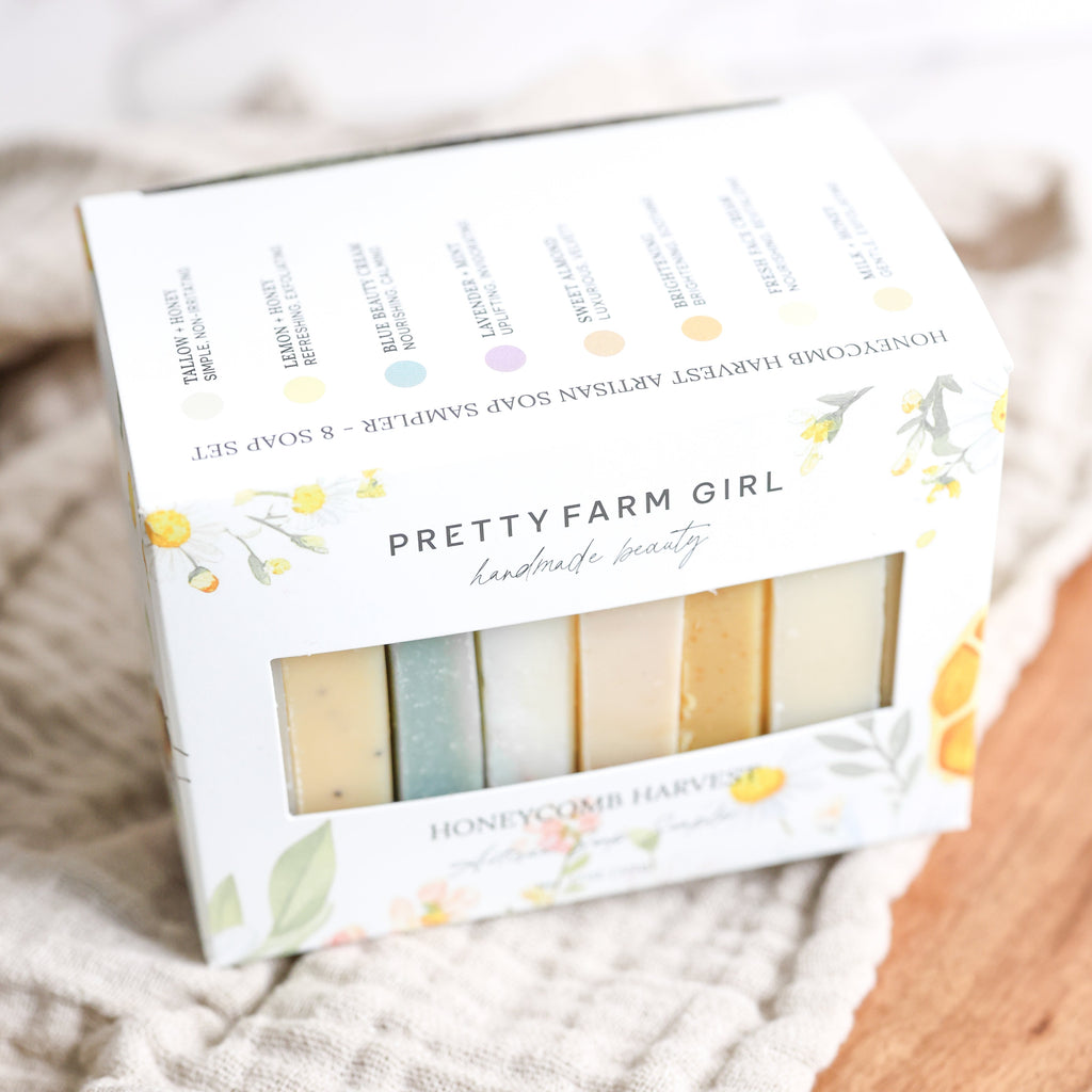 Pretty Farm Girl - Honeycomb Harvest  Goat Milk & Tallow Soap Sampler
