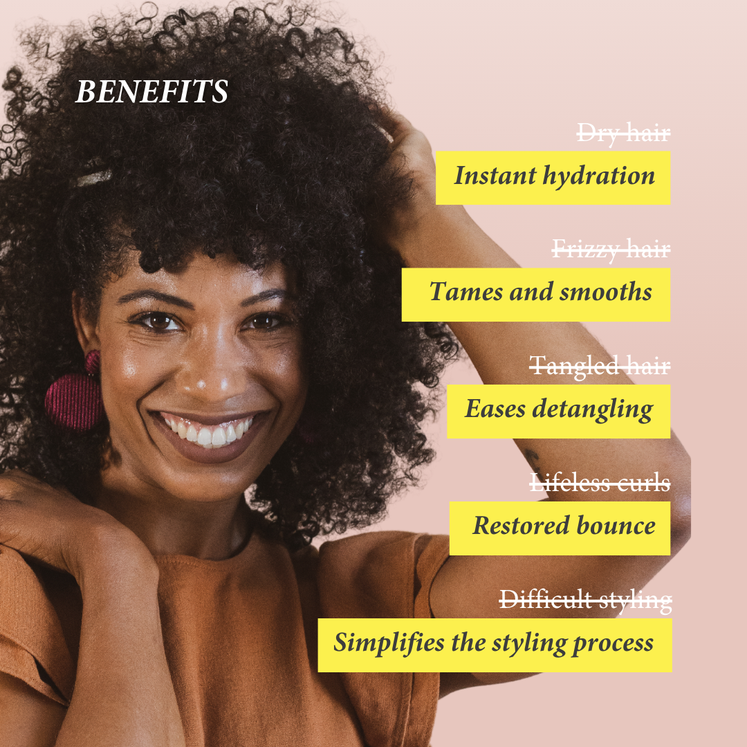 Shearadiance Moisturizing Hair Milk Spritz – Leave-In Conditioner for Natural & Curly Hair