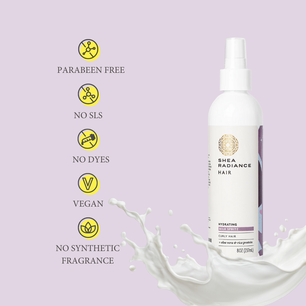 Shearadiance Moisturizing Hair Milk Spritz – Leave-In Conditioner for Natural & Curly Hair