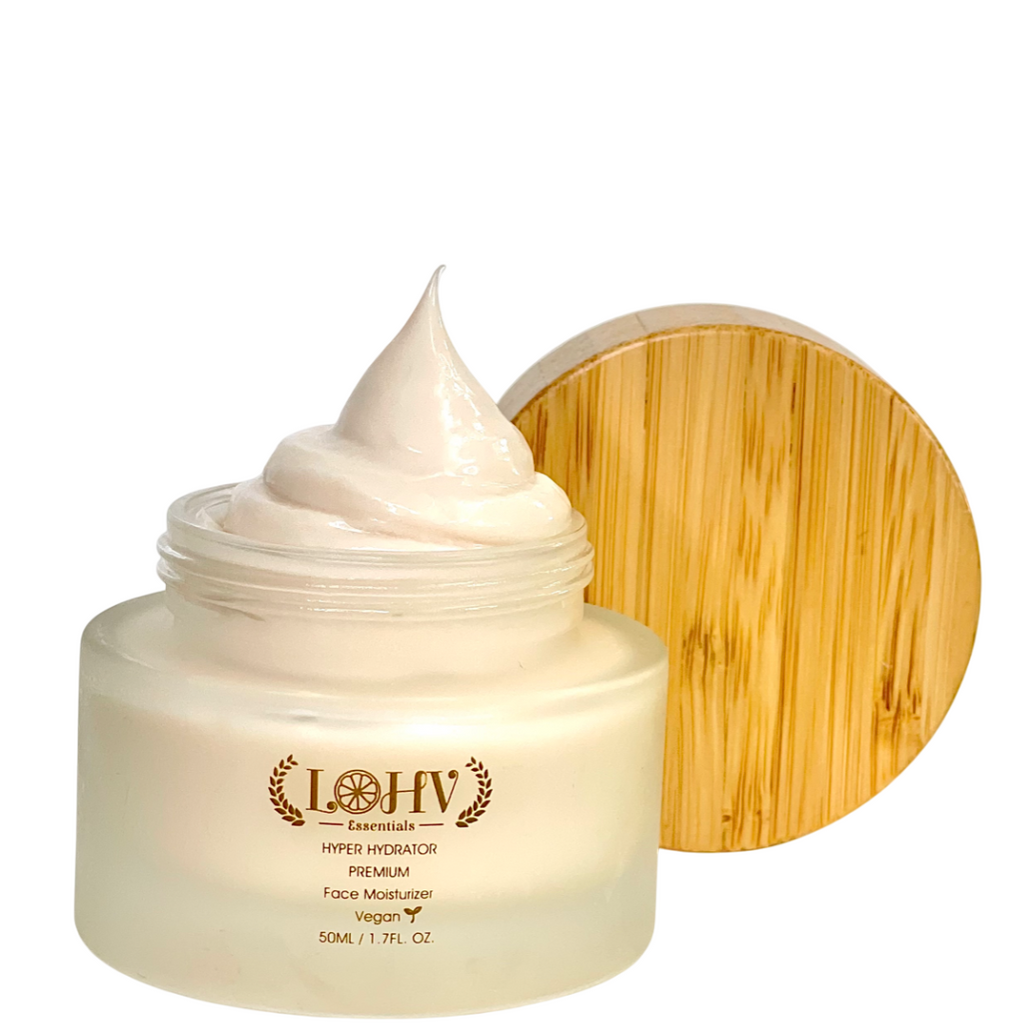 LOHV ESSENTIALS - PREMIUM 100% VEGAN HYPER HYDRATOR Face Moisturizer With SPF 30 + Hyaluronic Acid + Lactic acid + Vitamin C + Kombucha