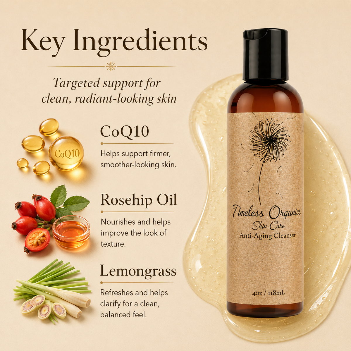 Timeless Organics - Anti-Aging Facial Cleanser