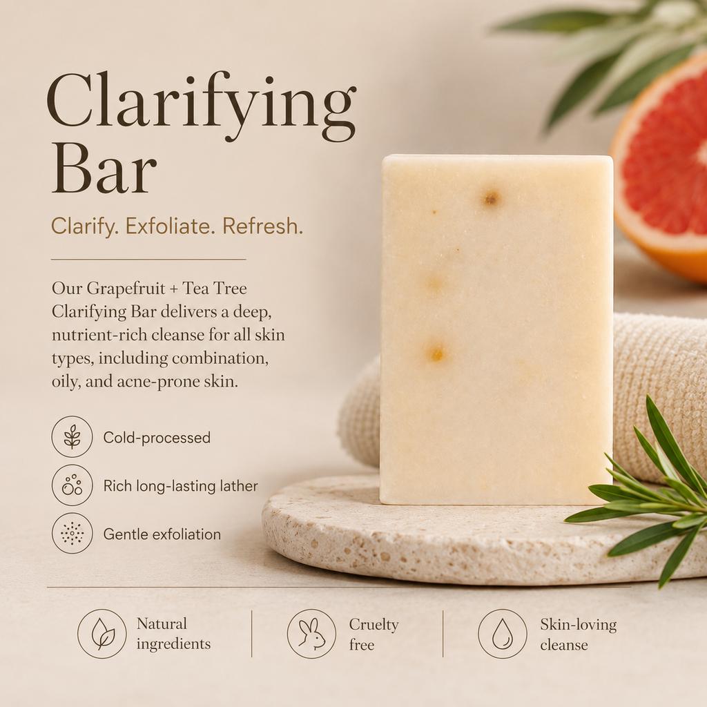 Timeless Organics - Grapefruit + Tea Tree Clarifying Bar