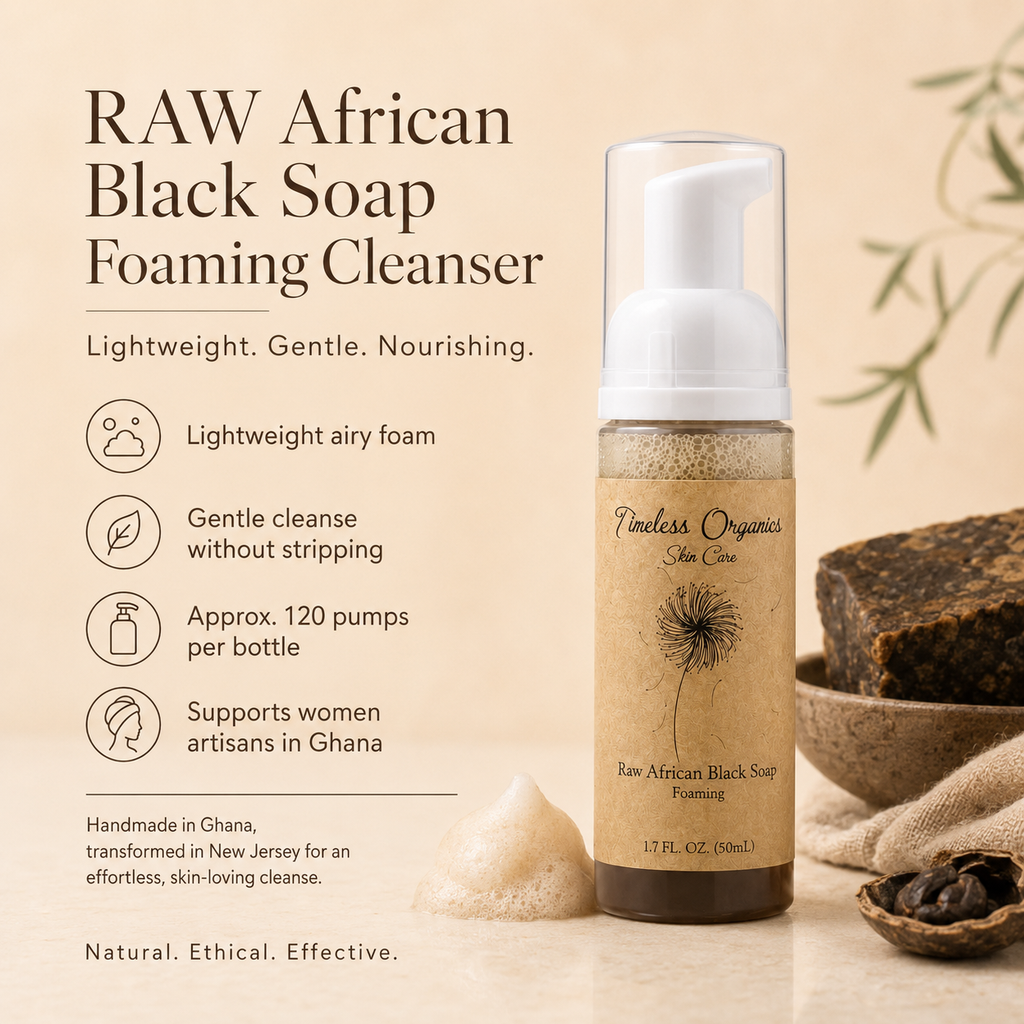 Timeless Organics - Liquid RAW African Black Soap - Foaming